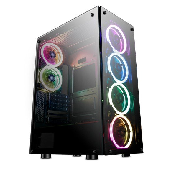 DarkFlash Phantom ATX Mid-Tower Gaming Case Tempered Glass | Pollux PC ...