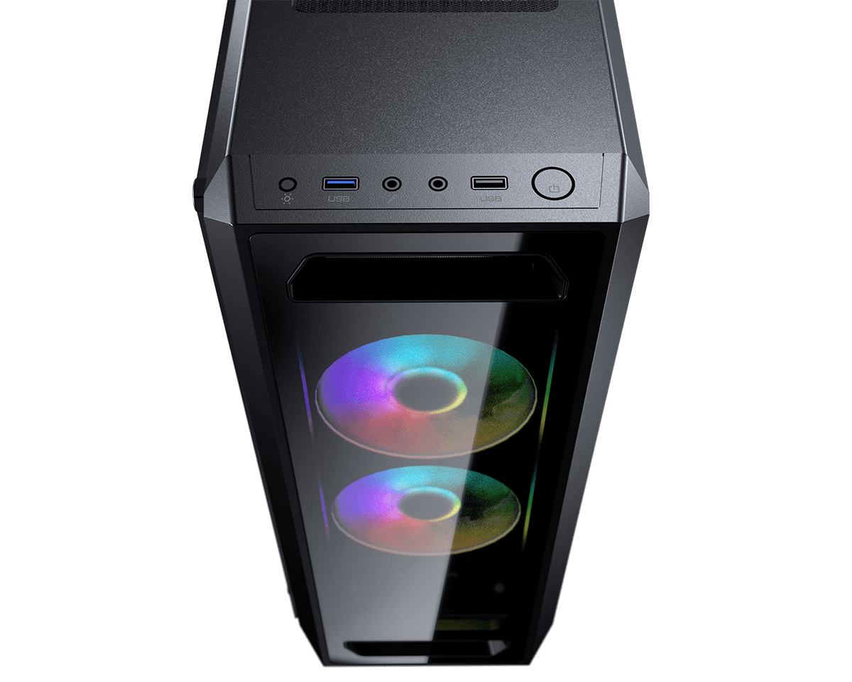Cougar MX350 RGB Enhanced Visibility Mid-Tower PC Case | Pollux PC