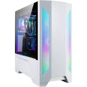 Lian Li Lancool II Mid-Tower Gaming PC Case with Dual Tempered Glass Side Panels and 3 120mm ARGB Fans (White)