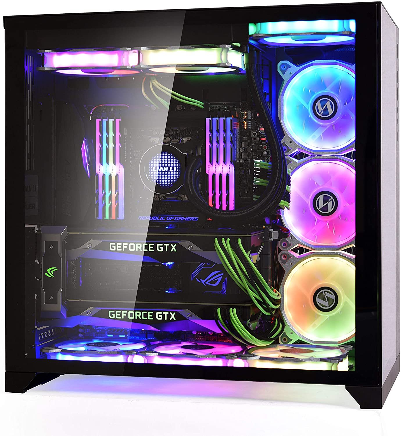 Lian Li Pc O11 Dynamic Mid Tower Pc Case With Front And Side Tempered Glass Panels White Pollux Pc Game Store