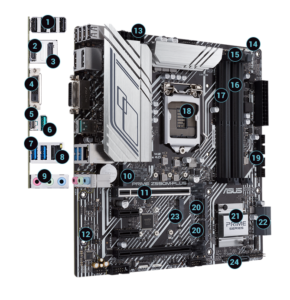 ASUS Prime Z590M-PLUS LGA 1200 Micro ATX Motherboard - Image 3