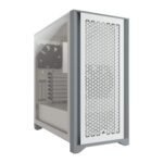 Corsair Casing 4000D Airflow Mid-Tower PC Case with Tempered Glass Side Panels (White)