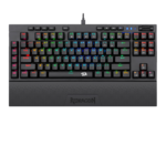 Redragon K596 VISHNU 2.4G Wireless/Wired RGB Mechanical Gaming Keyboard, 87 Keys TKL Compact Keyboard with 2400 mAh Battery, 10 Onboard Macro Keys & Wrist Rest, 10H Play Time, Red Switches