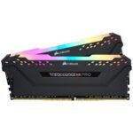 Corsair VENGEANCE® RGB PRO 16GB (2 x 8GB) DDR4 DRAM 3200MHz C16 Memory Kit — Black