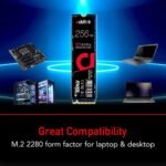 Addlink M.2 SSD 256GB S70 up to 3,000MB/s NVMe PCIe GEN 3×4 3D TLC NAND R/W up to 3,000/1,000 MB/s M.2 2280 Internal Solid State Drive - Image 4