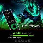 Addlink M.2 SSD 512GB S68 up to 2100 MB/s NVMe PCIe Gen3x4 3D TLC NAND Read 2100 MB/s/Write 1700 MB/s M.2 2280 Internal Solid State Drive - Image 2