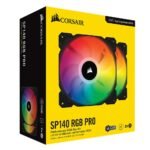 Corsair iCUE SP140 RGB PRO Performance 140mm Dual Fan Kit with Lighting Node CORE - Image 2
