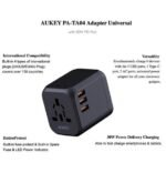 Aukey Universal Adapter with 30W PD Port (PA-TA04) - Image 3