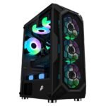 1st Player X6 ( ATX ) with 4 G7 RGB Fan + Hub + Remote Gaming Case