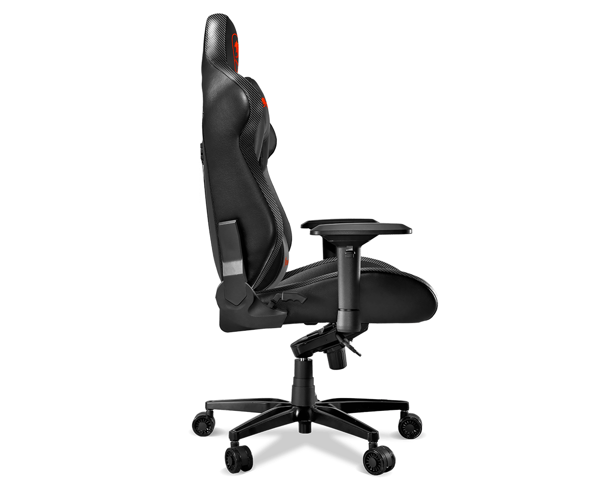 Cougar Armor Black Gaming Chair with Breathable Premium PVC Leather and  Body-embracing High Back Design 