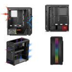 Game King Hunter Tempered Glass PC Casing With Front RGB Strip | Black - Image 3