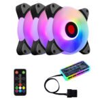 Game King UFO ARGB Fan Kit | 3x ARGB Fans With Molex Fan Hub And Remote Control