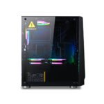 Game King Ice Blade Mid Tower Casing With Front RGB LED Strip | Black - Image 3
