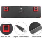 LESHP HS328 RGB Mechanical Black Keyboard With Blue Switches | Full Size 104 Keys Mechanical Keyboard With Programmed RGB Effects - Image 3