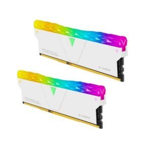 V-Color Prism Pro RGB 16GB (8GBx2)DDR4 DRAM 3600MHz CL16 Memory Kit – Glacier White