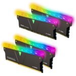 V-Color SCC(2+2) Prism Pro RGB 16GB(8GBx2)DDR4 DRAM 3600MHz Memory Kit – Jet Black