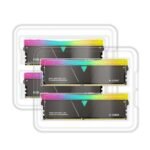 V-Color SCC(2+2) Prism Pro RGB 16GB(8GBx2)DDR4 DRAM 3600MHz Memory Kit – Jet Black - Image 2