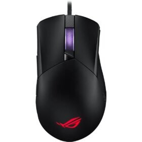 ASUS P514 ROG Gladius III Classic Asymmetrical Gaming Mouse – Specially Tuned 26,000 DPI, 1% deviation, Instant Button Actuation, Exclusive Push-Fit Switch Socket II, Laser-Engraved Aesthetic, ROG Omni Mouse Feet, ROG Paracord, Aura Sync RGB Lighting