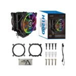 ALSEYE H120D 6 Heatpipe Dual Fan Rainbow RGB CPU Cooler - Image 3