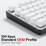 Redragon Scarab A130 Pudding Keycaps – White - Image 4