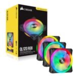CORSAIR iCUE QL120 RGB 120mm PWM Triple Fan with Lighting Node CORE - Image 2