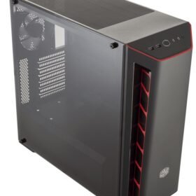 Cooler Master MasterBox MB510L Red Trim Transparent Side Panel - Mid-Tower Case