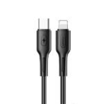 USAMS CABLE TYPE-C TO LIGHTNING PD 1.2M BLACK MOQ:80 (SJ406USB01)
