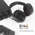 NUBWO G06 Wireless 2.4GHz + Bluetooth Gaming Headset | 50mm Double Chamber Drivers | Black (UK Stock) - Image 2