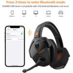 NUBWO G06 Wireless 2.4GHz + Bluetooth Gaming Headset | 50mm Double Chamber Drivers | Black (UK Stock) - Image 3