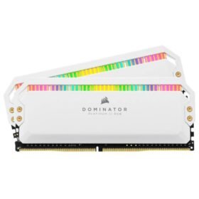 Corsair DOMINATOR® PLATINUM RGB 16GB (2 x 8GB) DDR4 DRAM 4000MHz C19 Memory Kit – White
