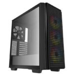 DeepCool CG540 Full Tower Glass PC Casing | 3x ARGB + 1x Non RGB 120mm Fans Pre-Installed | Black