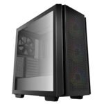 DeepCool CG560 Airflow Full Tower PC Casing | 3x ARGB + 1x Non RGB 120mm Fans Pre-Installed | Black