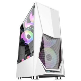 1st Player DK3(White) with 3 G6 (3 Pins) RGB Fan Gaming Case