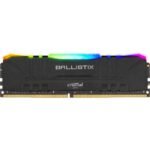 Crucial Ballistix RGB 16GB DDR4 3200MHz Desktop Gaming RAM – Black