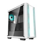 DeepCool CC560 Mid Tower PC Casing | Support Upto ATX Motherboard | White (4x LED Fans Preinstalled)