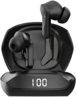 Ajazz A1 TWS Bluetooth 5.0 Earbuds Wireless In-ear Gaming Low-latency Digital Headset (Black)