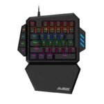 AJAZZ AK039 H39 Key Wired Gaming One-Handed Rainbow Backlit Mechanical Keyboard Professional Keypad Ergonomic For Gamer PCLaptop