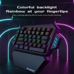 AJAZZ AK039 H39 Key Wired Gaming One-Handed Rainbow Backlit Mechanical Keyboard Professional Keypad Ergonomic For Gamer PCLaptop - Image 3