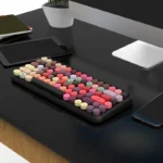 Ajazz 308i Wireless Bluetooth Keyboard Round Key Cap Gaming Keypad with 84 Keys for iPhone/An-droid/Windows Systems - Image 2