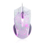 Ajazz AJ119 Gaming Mouse White/Black RGB Backlit Wired Game Mouse Optical Sensor 3200DPI Ergonomic Mice for PC Laptop Notebook