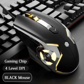 Ajazz AJ120 Pink/Black/White Wired Mouse Backlit RGB Gaming Mouse With 6-keys Programmable and Pulley Side Button For PUBG Gamer