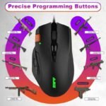 Ajazz AJ337 Gaming Mouse Optical 12 Programmable 12 Buttons Ergonomic Wired Mause 10000DPI Ergonomic Mice for Laptop PC PBUG - Image 4