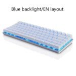 Ajazz AK33 82 Keys White Gaming Mechanical Keyboard Russian/English Layout RGB Backlight USB Wired Blue/Black Switch PC Gamer