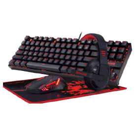 Redragon K552-BB Combo Pack 4 in 1 (Mechanical Gaming Keyboard K552 KUMARA + Gaming Mouse M601 CENTROPHORUS 3200 DPI + Gaming Mousepad P001 ARCHELON Medium + Gaming Headset GARUDA)