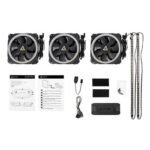 Antec Prizm 120 ARGB Fans (3 in 1 Pack) with Fan Controller & 2 ARGB LED Strips - Image 2