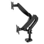 Kaloc DS90-2 Dual Monitor Desk Mount - Articulating Gas Spring Multi Way Stand - Fits 2 x 17 - 32 Inch Screens - Image 2
