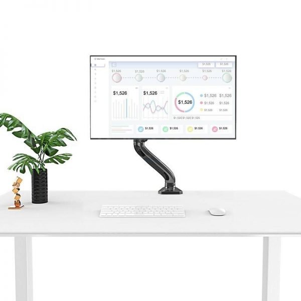 Kaloc DS90 Single Monitor Desk Mount - Articulating Gas Spring Multi Way Stand - Fits 17 - 32 Inch Screens - Image 2