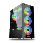 AA Tigers CRACKER (BLACK / WHITE) GAMING CPU CASE