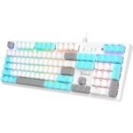Bloody S510N RGB Mechanical Switch Neon Gaming Keyboard (BLMS Brown Switch) - Icy White - Image 2
