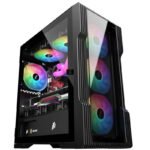 1st Player T3-G Mid-Tower microATX Gaming Case - Black - Free Delivery